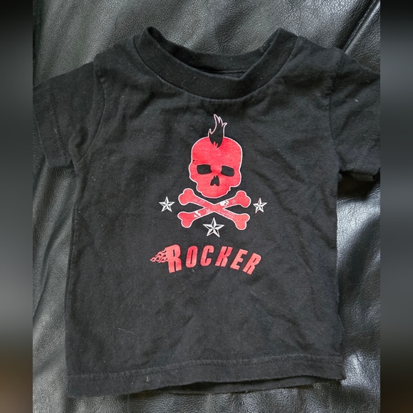 Sourpuss 12mo ROCKER skull t-shirt - Picture 2 of 3